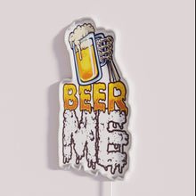 Charger l'image dans la galerie, Neon Skeleton Hand Holding Beer Glass Sign for Bars and Home