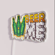 Charger l'image dans la galerie, Vibrant Neon Beer Sign Illuminates Home Bar Decor with Retro Charm