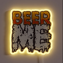 Charger l'image dans la galerie, RGB Neon Sign with Beer Typography Design and Colorful Lighting