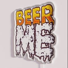 Charger l'image dans la galerie, Neon bar decor beer me typography wall light display.