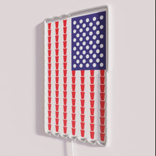 Charger l'image dans la galerie, Vibrant American Flag LED Neon Sign for College Party Decorations