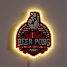 Charger l'image dans la galerie, Shining glory of beer pong supremacy in radiant color neon lights