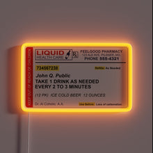Charger l'image dans la galerie, Vibrant Neon Sign: Medicinal Reminder to Refill Your Craft Beer Supply