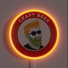 Charger l'image dans la galerie, Neon sign declaring allegiance to craft beer and hipster culture.