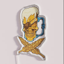 Charger l'image dans la galerie, RGB Neon Sign with Pirate Beer Brewer Skull and Brewery