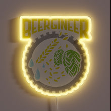 Charger l'image dans la galerie, RGB neon sign illuminates passion for homebrew craft beer brewing.