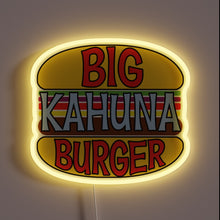 Charger l'image dans la galerie, Big Kahuna Burger neon sign – bold and retro burger design inspired by Tarantino's cult classics, perfect for diners, home kitchens, or movie fans’ collections.