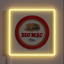 Charger l'image dans la galerie, Backlit Big Mac beer logo in vibrant RGB neon color.