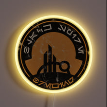 Charger l'image dans la galerie, Black Spire Outpost neon sign with yellow LED border
