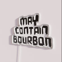 Charger l'image dans la galerie, Bourbon enthusiast decor with vibrant RGB neon sign warning label