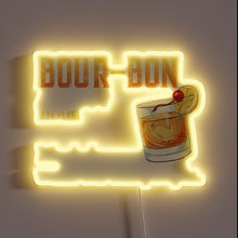 Charger l'image dans la galerie, Bourbon-infused magic brown water definition in vibrant RGB neon lighting