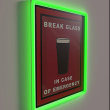 Charger l'image dans la galerie, Neon beer warning sign - break glass for emergency pint