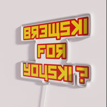Charger l'image dans la galerie, Vibrant RGB neon bar sign with bold 'Brewski for Youksi'