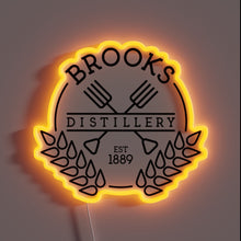 Charger l'image dans la galerie, Vibrant Brooks Distillery RGB neon sign for bar decor enthusiasts