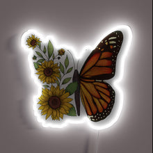 Charger l'image dans la galerie, Bring nature indoors with this radiant sunflower butterfly neon piece — half monarch, half floral magic. 🌻🦋 Perfect for brightening up your space with warmth and whimsy!