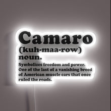 Charger l'image dans la galerie, Vibrant RGB LED Sign for Classic Chevelle Camaro Enthusiasts