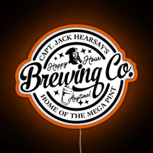 Charger l'image dans la galerie, Captain Jack Hearsay s Brewing Company Home of the Mega Pint RGB neon sign orange