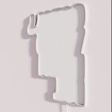 Charger l'image dans la galerie, Colorful neon warning sign saying 'Funny Car Lover Accident Ahead' outside.