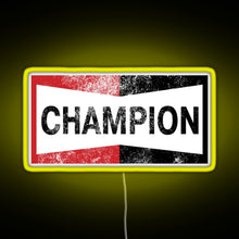 Charger l'image dans la galerie, Champion Vintage Logo RGB neon sign yellow