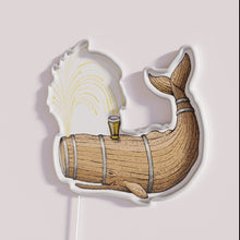 Charger l'image dans la galerie, Eye-catching RGB Neon Bar Sign with Cheers Keg Whale Design