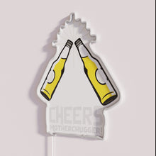 Charger l'image dans la galerie, Vintage-inspired Cheers Motherchugger neon bar pub decor sign with RGB lighting.