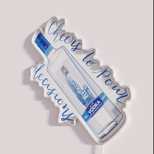 Charger l'image dans la galerie, Vibrant RGB neon bar sign with cheers to good decisions message