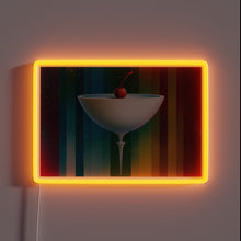 Charger l'image dans la galerie, Vibrant Cherry Martini Themed Neon Sign with Color Changing Lights