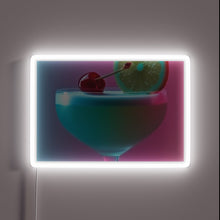 Charger l'image dans la galerie, Vibrant Cherry Martini Neon Sign with RGB Color Changing Effect
