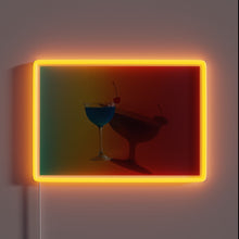 Charger l'image dans la galerie, Vibrant Cherry Martini Sign with Color-Changing RGB Neon Accents