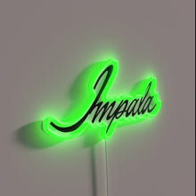 Charger l'image dans la galerie, Vintage Chevrolet Impala Script Neon Sign in Modern RGB Lighting