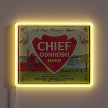 Charger l'image dans la galerie, Vintage retro Chief Oshkosh Beer defunct brewery neon sign collector's item