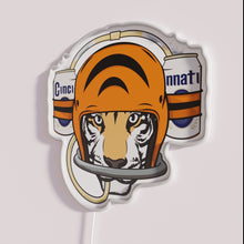 Charger l'image dans la galerie, Vibrant Cincinnati Football Themed Beer Helmet Neon Sign in RGB