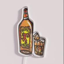 Charger l'image dans la galerie, Neon whiskey decor, vibrant cinnamon spirit drinking home bar essentials