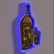 Charger l'image dans la galerie, Vibrant Cinnamon Whiskey Distilled Spirit Neon Sign with RGB Lighting Accent.