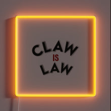 Charger l'image dans la galerie, Eye-catching RGB Neon Sign Featuring Claw is Law Motif.