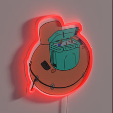 Charger l'image dans la galerie, Vibrant glowing Cooler Tube with Drink Storage and RGB Lighting