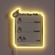 Charger l'image dans la galerie, Vibrant Handcrafted Illuminated Sign with Color-Changing RGB LED Display Effects.