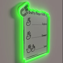 Charger l'image dans la galerie, Handmade craft inspiration and creativity illuminated by vibrant colorful neon.