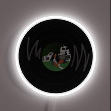 Charger l'image dans la galerie, SZA "Ctrl" vinyl-style neon light with white glow and center image of SZA surrounded by old TVs.