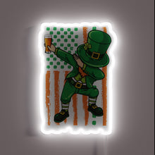 Charger l'image dans la galerie, Lucky Leprechaun's Dabbing Cheer: Neon Beer Sign for St Patrick's