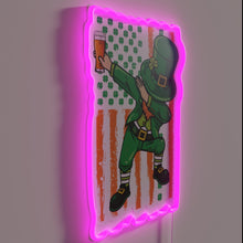 Charger l'image dans la galerie, Dancing Rainbow Lucky Leprechaun Cheers to Good Fortune on St Paddy's
