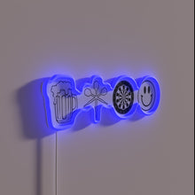 Charger l'image dans la galerie, Dazzling RGB neon darts sign adds a fun gaming ambiance.