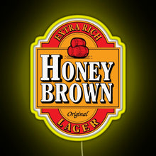 Charger l'image dans la galerie, Dave s Honey Brown Lager RGB neon sign yellow