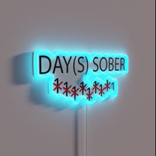 Charger l'image dans la galerie, Counting days sober with vibrant color and modern neon glow.