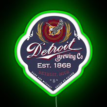 Charger l'image dans la galerie, Detroit Brewing Company RGB neon sign green