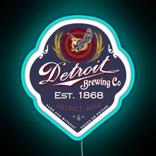 Charger l'image dans la galerie, Detroit Brewing Company RGB neon sign lightblue