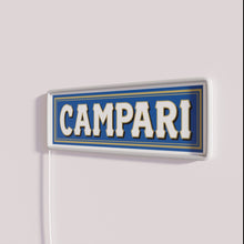 Charger l'image dans la galerie, Neon bar decor with colorful retro vibe CAMPARI RGB sign.