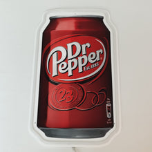 Charger l'image dans la galerie, A vibrant Dr Pepper can neon sign glowing steadily, showcasing its iconic red and white design, ideal for adding a nostalgic touch to any space