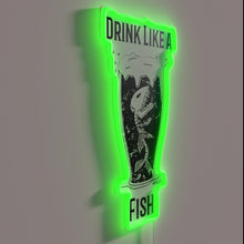 Charger l'image dans la galerie, Vibrant RGB neon sign for seafood enthusiasts and party lovers.