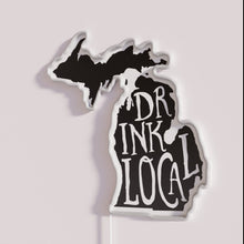Charger l'image dans la galerie, Michigan Craft Beer Sign with RGB LED Lighting Details